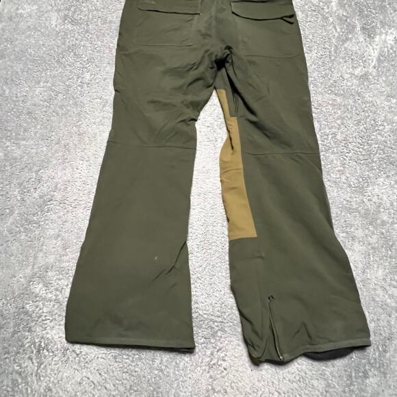 Thirtytwo Basement Bibs Mens Medium Shell Snowboard Pants Repel Green *** - Picture 7 of 10